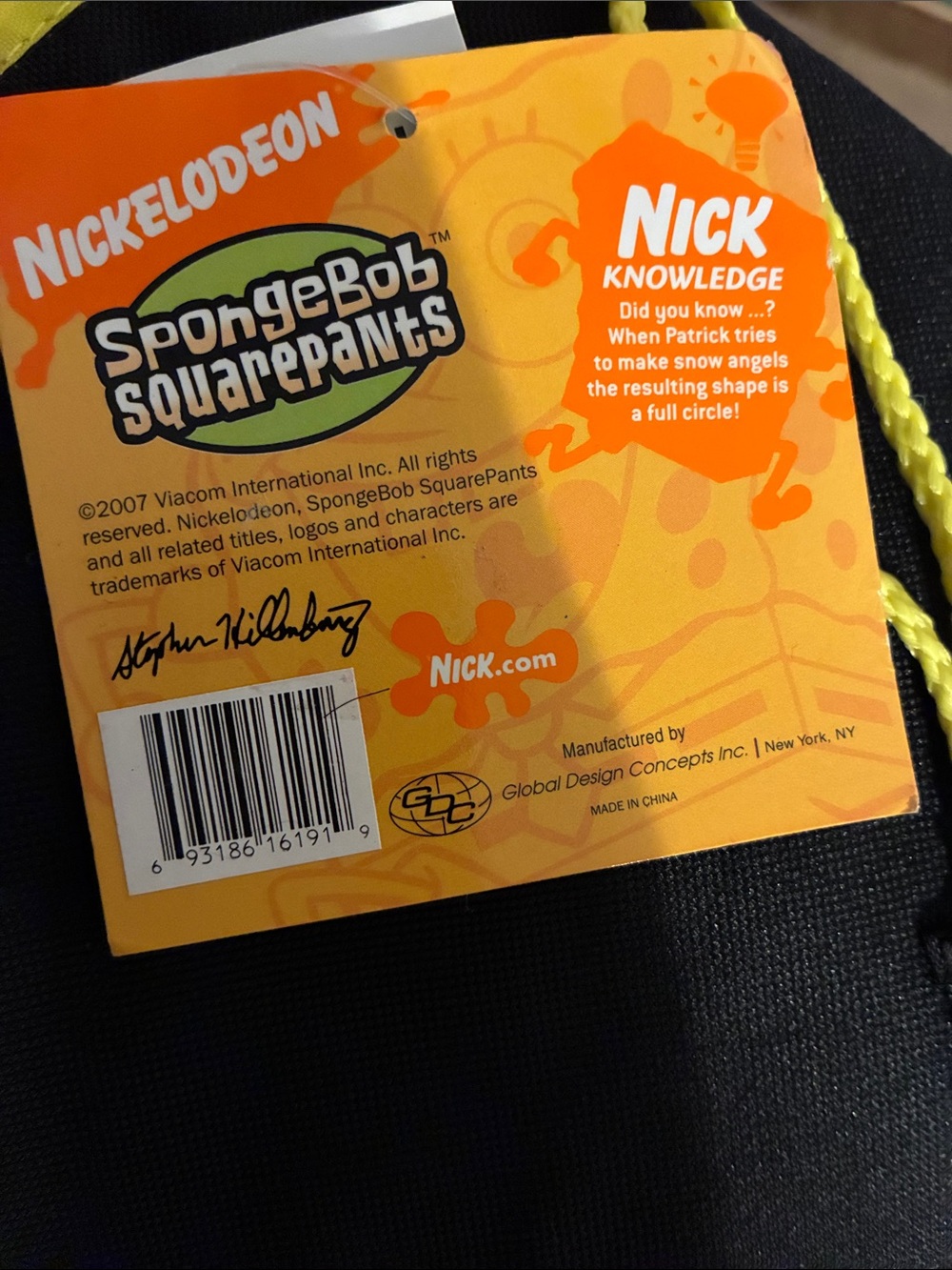 SpongeBob string backpack - Picture 5 of 6